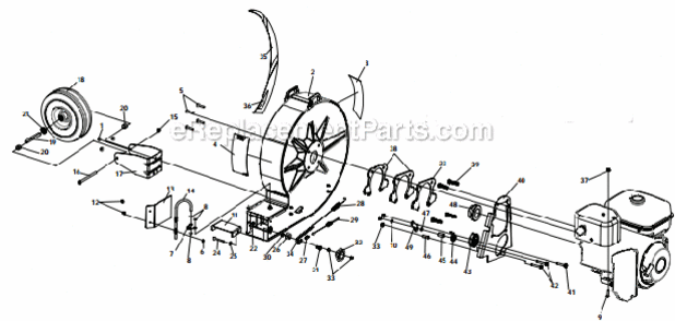 Housing_Assembly Diagram and Parts List for 9270-13-01 EX270 Subaru SP Little Wonder Leaf Blower / Vacuum